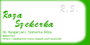 roza szekerka business card